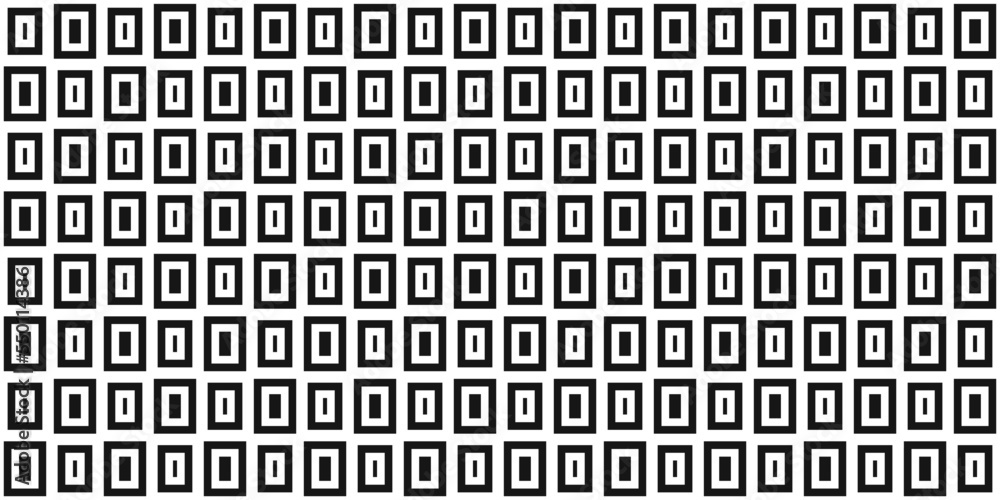 Aufkleber grid of black frames. print and stylish interior design. seamless vector decor pattern.