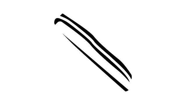atlantic jackknife clam glyph icon animation