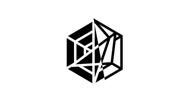 spider chart line icon animation