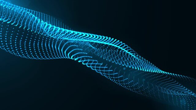 Offset trapcode shape. Glowing particles of light. Background, 3d rendering.