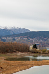 lake in the mountains in autumn