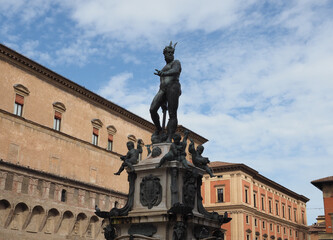 Fototapeta na wymiar Neptune Fountain in Bologna