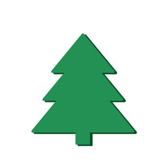 green christmas tree illustration isolated on transparent background. Design element for printing on clothes, paper, in children's books, conference. Christmas.