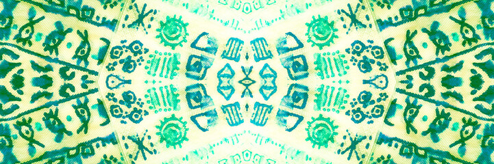 Lime South American Seamless. Green Ethnic Brush.