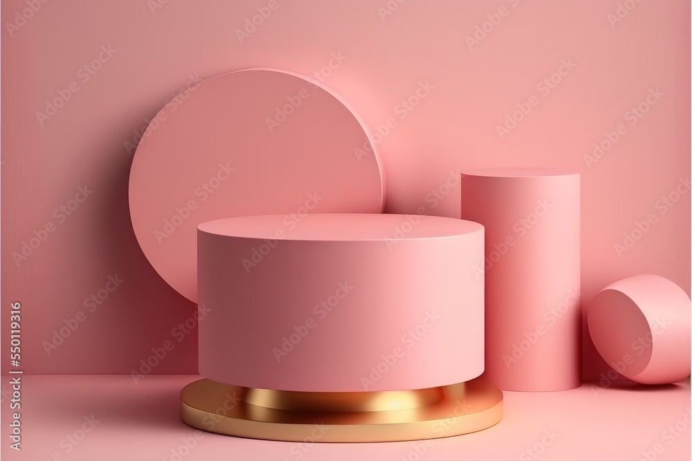 Poster 3d display product abstract minimal scene with geometric podium platform. podium, pedestal, layout, 