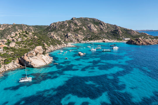 Aerial view of Spargi Island inItaly