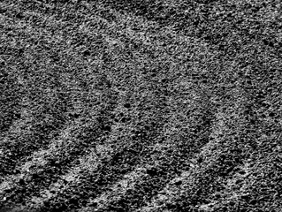 Portland Japanese rock garden raking 