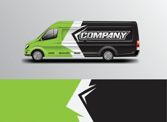 Car wrap design vector  background livery for van 