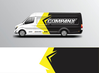 Car wrap design vector  background livery for van  © Alleuy