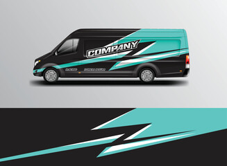 Car wrap design vector  background livery for van  © Alleuy