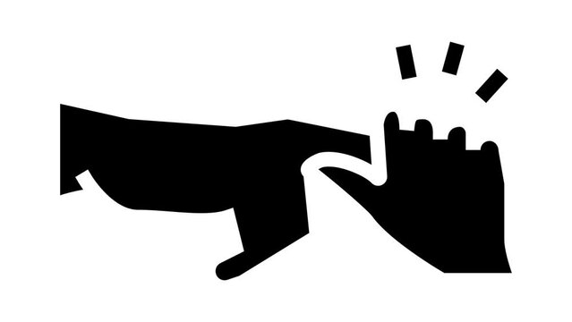 palmar grasp reflex glyph icon animation