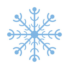 Abstract blue snowflakes. Snowflake with a pattern. Snow. Vector illustration