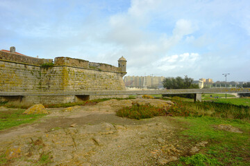 Matosinhos, Porto, Fortress Sao Francisco Xavier and view on the center