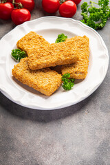 fish sticks deep fried seafood delicious snack healthy meal food snack on the table copy space food background rustic top view