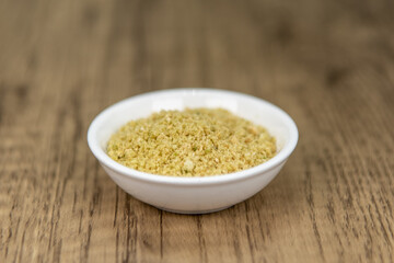 Freeze dried dehydrated ground avocado can be added to a drink for a omega 3 boost