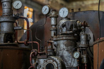 Obraz premium Old epic legendary historic brick abandoned power plant in Silesia, Poland