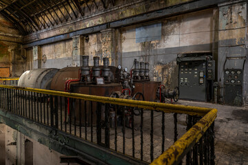 Old epic legendary historic brick abandoned power plant in Silesia, Poland