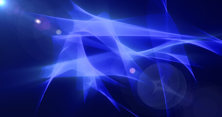 Fototapeta premium Futuristic abstract blue glowing glowing magical energy waves on a black background. Abstract background
