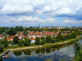The top view of the city Kehl in Germany