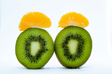 Kiwi isolated in white background.