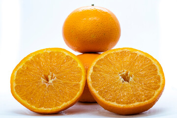 Orange isolated in white background.