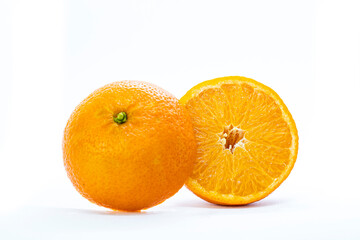 Orange isolated in white background.