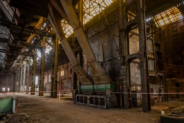 Abwaschbare Fototapete Old epic legendary historic brick abandoned power plant in Silesia, Poland © Arkadiusz