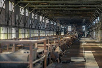 Old epic legendary historic brick abandoned power plant in Silesia, Poland