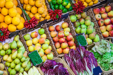fresh food offered at the market