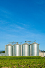silos in beautiful landscape