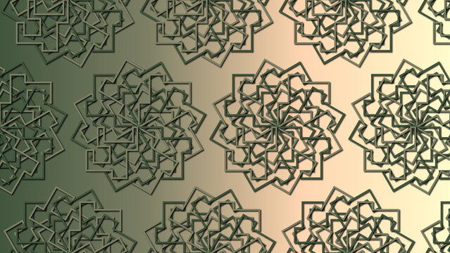 geometrical shape pattern background with decorative ornamental bright illustrations / Desktop, wallpaper, texture, decoration