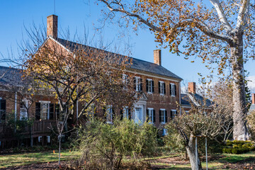The Chatham Manor House on an Autumn Day, Fredericksburg, Virginia USA, Fredericksburg, Virginia