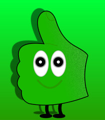 Grüner Daumen hoch