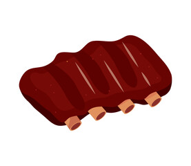 BBQ ribs pork icon
