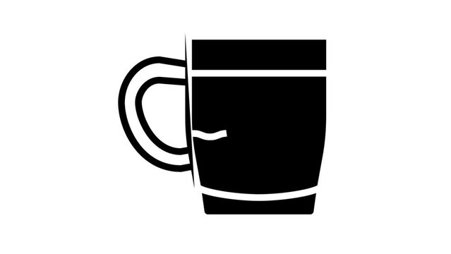 doppio coffee line icon animation