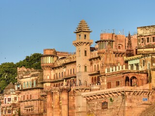 Panoramic view of Varanasi Ghats