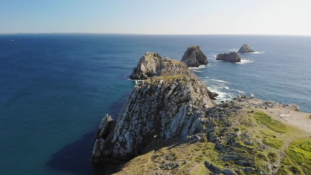 Scenic view of Crozon peninsula, one of the most popular tourist destinations in Brittany, France