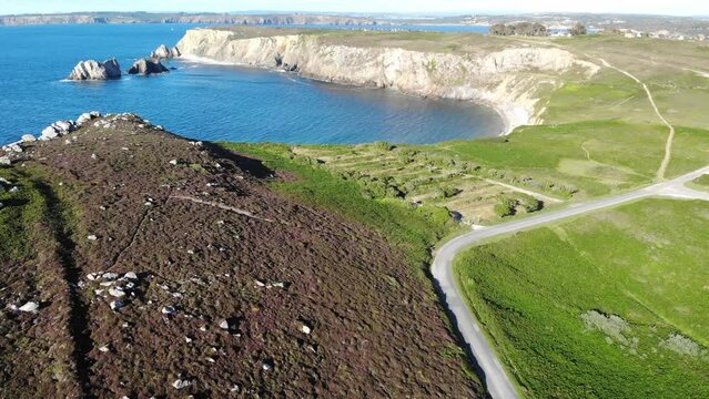 Scenic view of Crozon peninsula, one of the most popular tourist destinations in Brittany, France