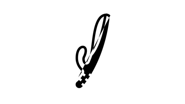 dildo sex toy line icon animation