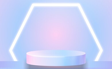 modern gradient background with podium stand 