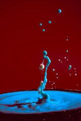collision of moving water drops
