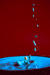 collision of moving water drops
