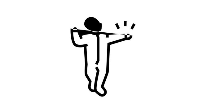 asymmetrical tonic neck reflex line icon animation