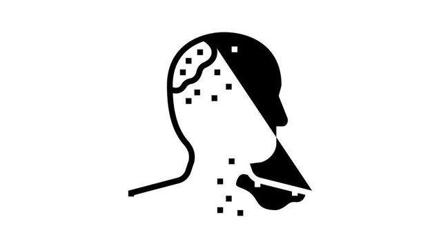 allergy skin line icon animation