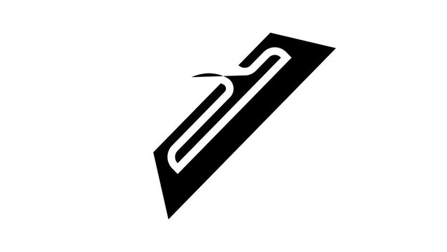 trowel tool glyph icon animation