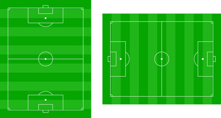 Football Pitch Vector Art. Soccer field football field vector image with teams players scheme.