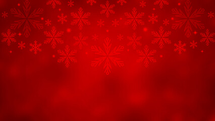 Naklejka na ściany i meble Red winter background - christmas design, holiday card.