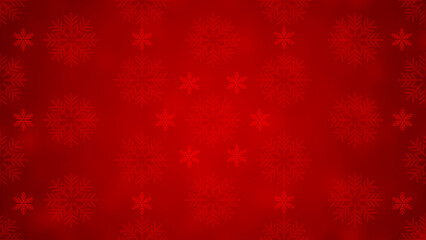 Naklejka na ściany i meble Christmas design - winter red background with snowflakes.