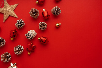 Close up view of Christmas decoration, Christmas mood background	