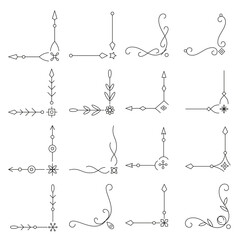 Vintage corner border black thin line set. Line elegant victorian flourish text decoration for wedding invitation, greeting card, menu. Retro art deco frames ornate divider, separator, delimiter